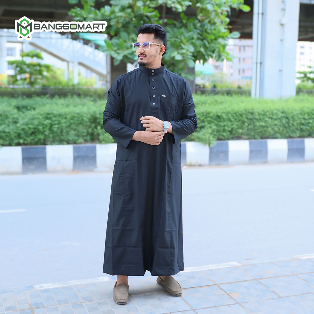 Al Aseel Premium Jubba Black Color (Code - A101)