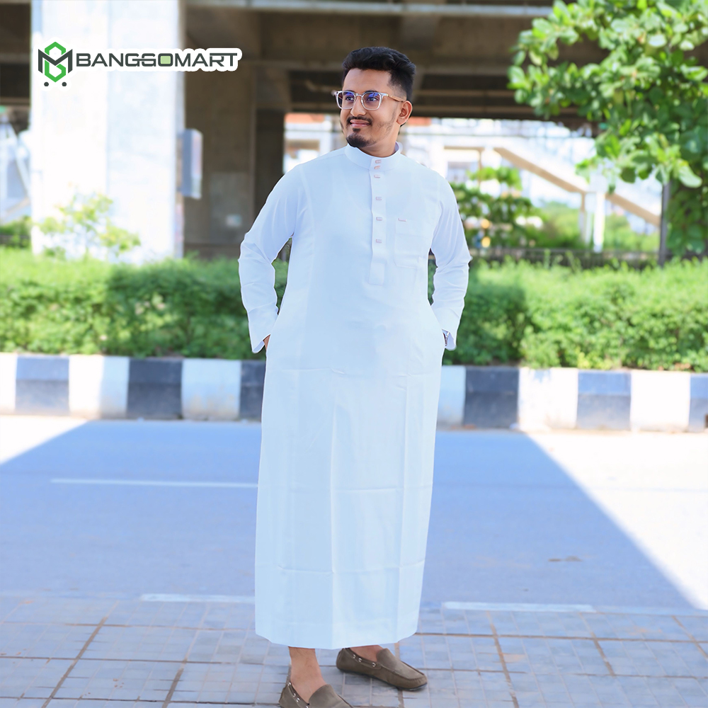 Al Aseel Premium Jubba White Color (Code - A100)
